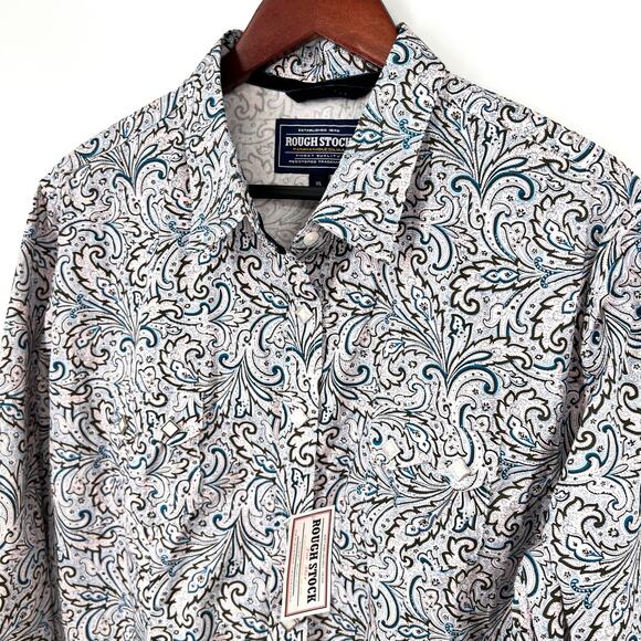 NEW NWT Panhandle Slim Womens XL Pearl Snap Blue Western Shirt Top Rodeo Ranch - Picture 8 of 11